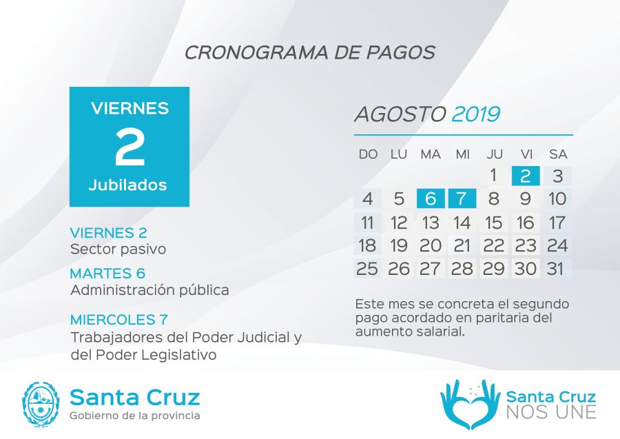Provincia dio a conocer el cronograma de pago de salarios – Deseado ...